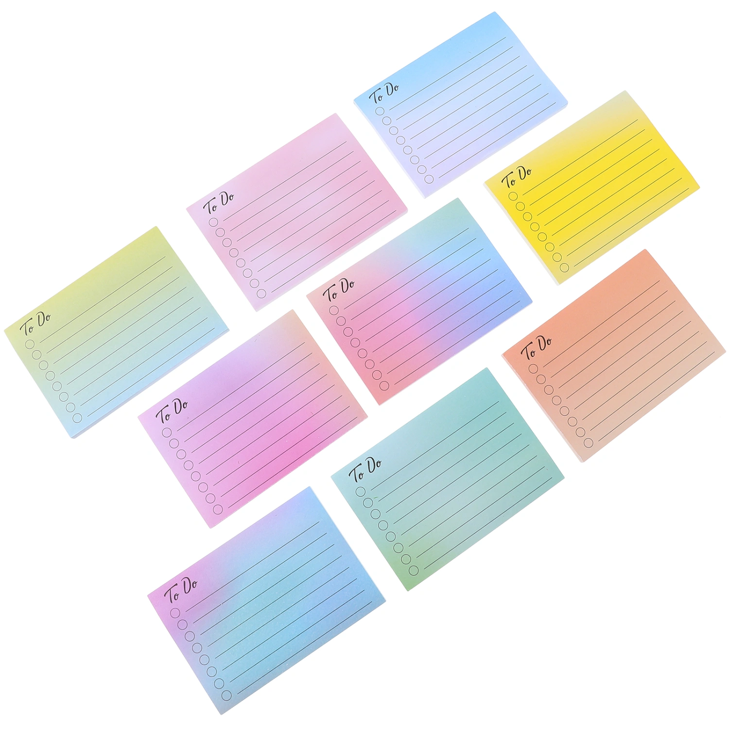 9 Books of Self-stick Memo Note Pads Portable Memo Pads Tearable Memo Stickers