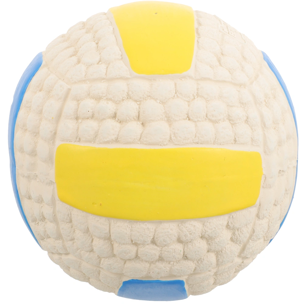 Pet Interactive Volleyball Toy Outdoor Indoor Dog Teething Ball Portable Dog Molar Ball Toy Squeaky Ball Toy