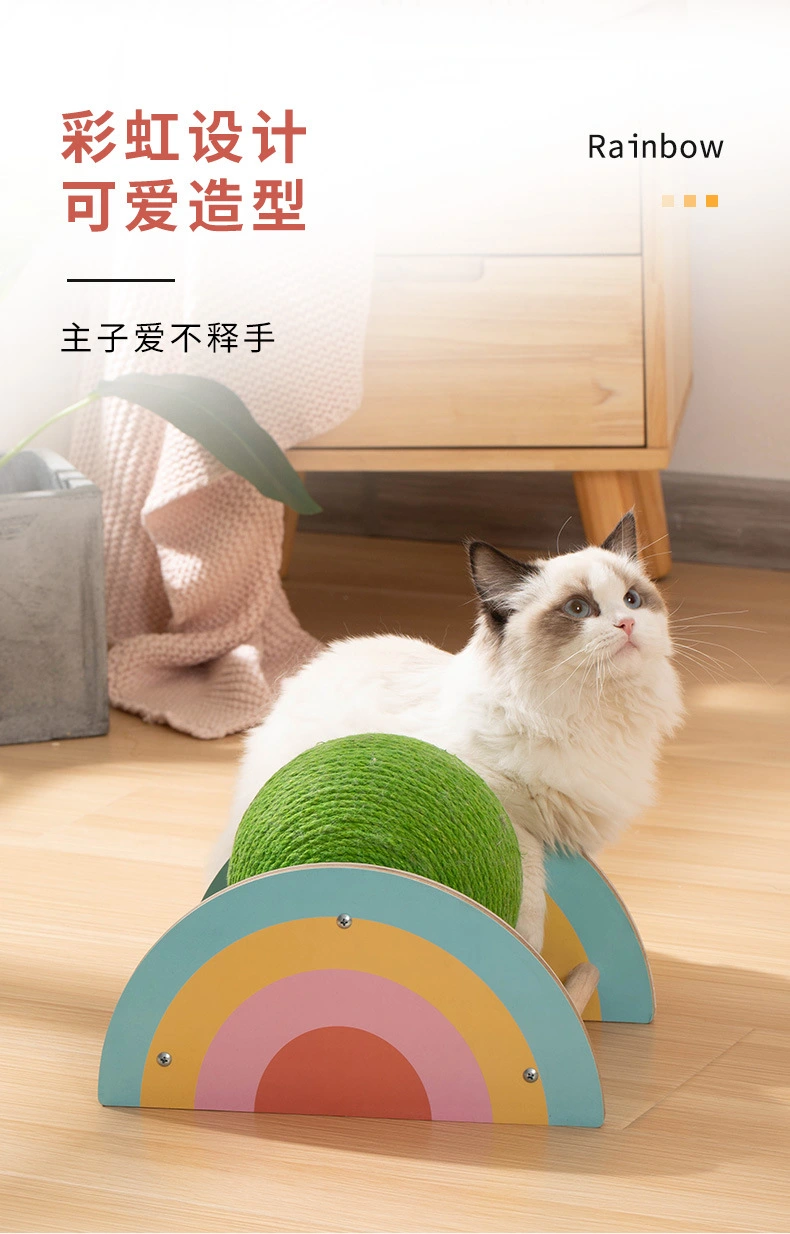 Scratching Board Cat Scratcher Toy Floor Kitten Scratcher Stable Cat Scratching Ball