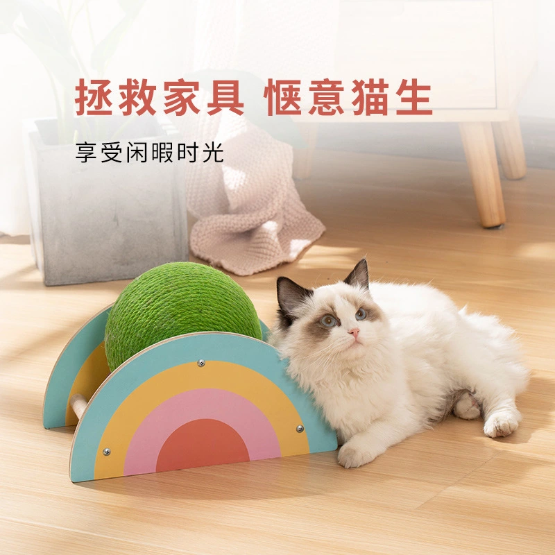 Scratching Board Cat Scratcher Toy Floor Kitten Scratcher Stable Cat Scratching Ball