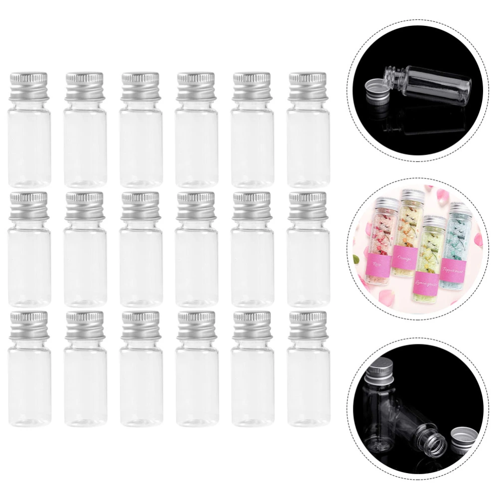 30 pcs Transparent Test Tube with Screw Caps Plastic Tube with Lids Candy Storage Test Tubes