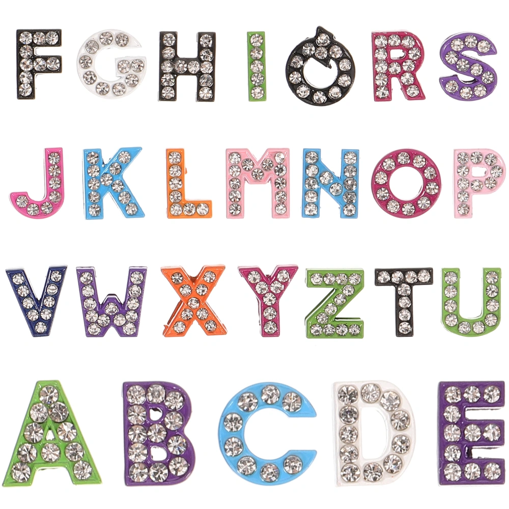 26Pcs Letter Charms Rhinestone Letter Charms Necklace Charms Letters for Crafts Bracelet Charms