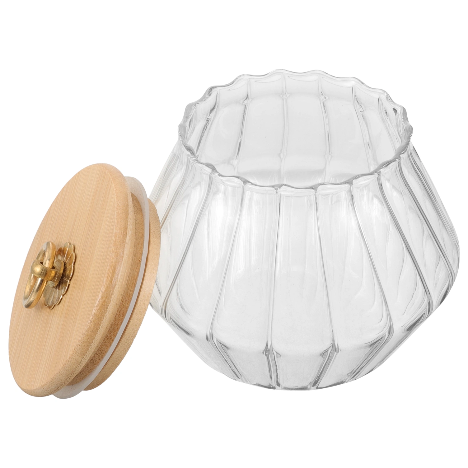 Glass Laundry Powder Canister Glass Detergent Holder Lidded Canister for Laundry Condensate Bead