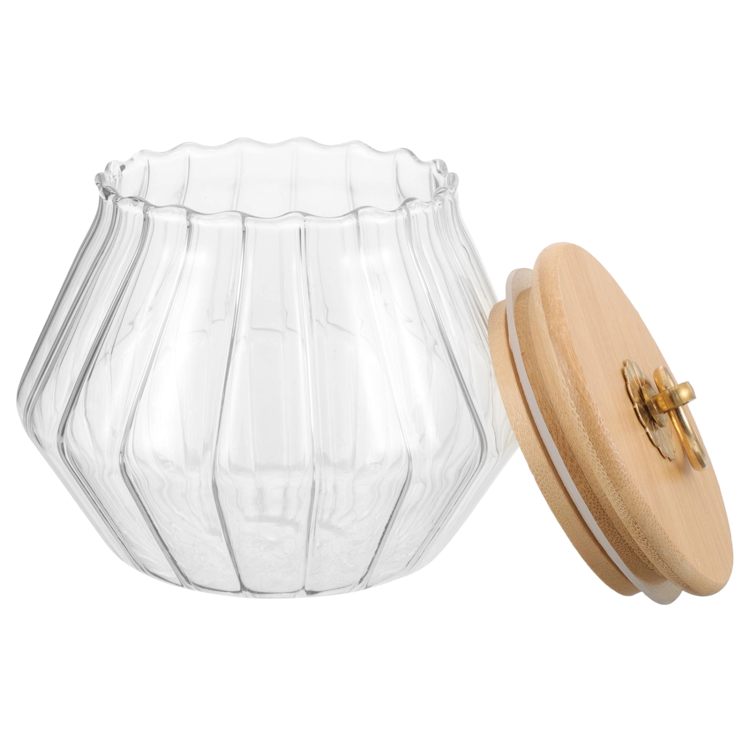 Glass Laundry Powder Canister Glass Detergent Holder Lidded Canister for Laundry Condensate Bead