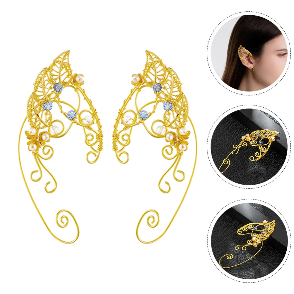 1 Pair Fairy Ears Elf Ear Cuffs Non Piercing Earrings Delicate Women Girls Elf Jewelry