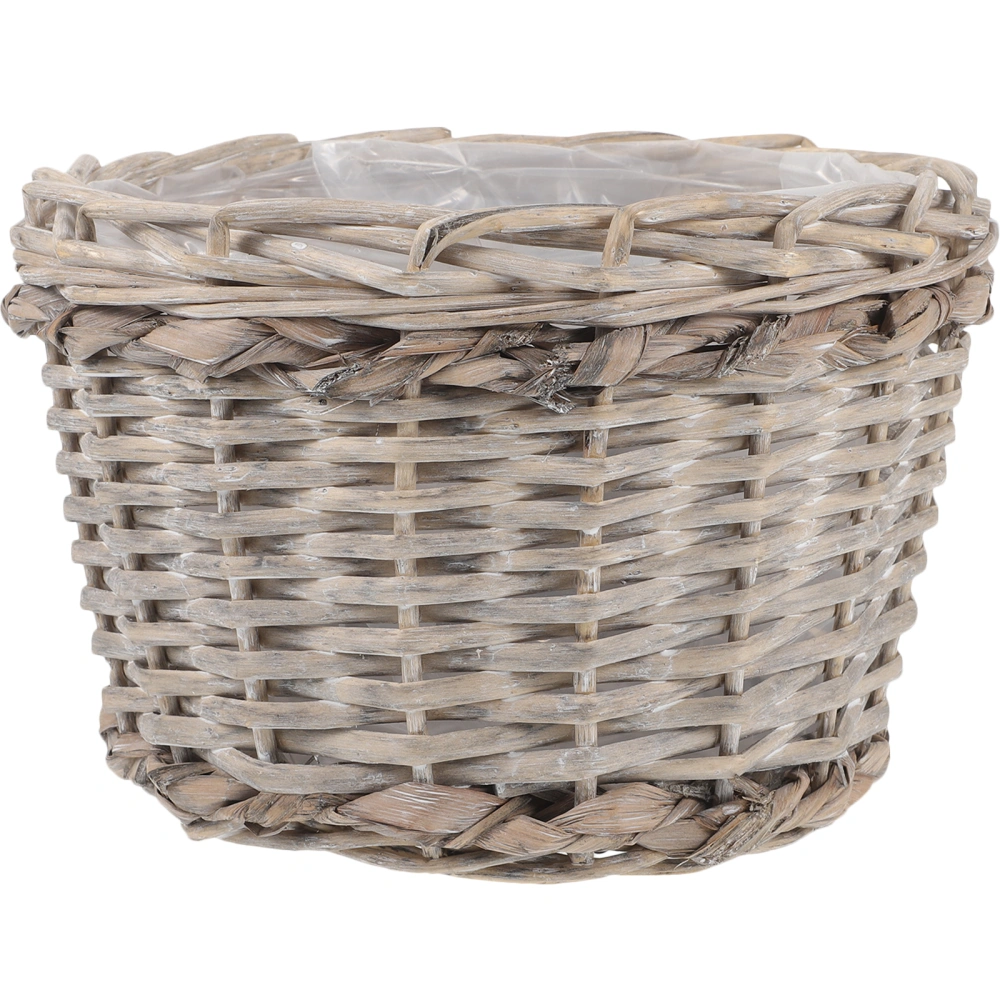 Plant Basket Woven Organizer Desktop Plant Pot Woven Basket for Plants Indoor