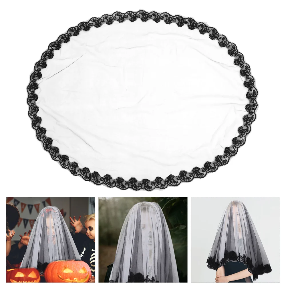 Black Veil Ghost Wedding Veil Bride Wedding Veil Halloween Gothic Costume Veil