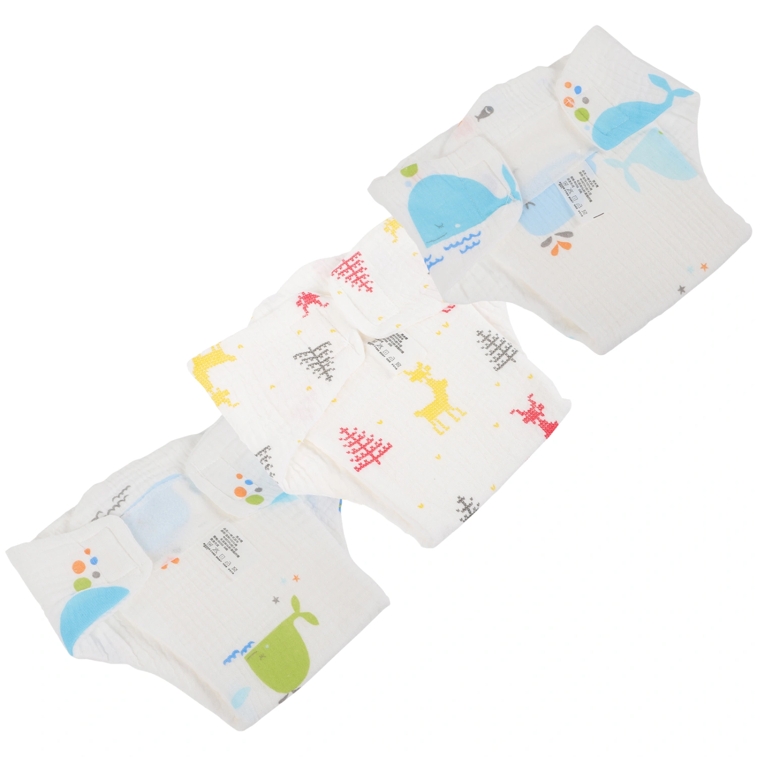 3Pcs Baby Cloth Diaper Baby Reusable Diaper Cartoon Infant Diaper Adorable Infant Cloth Diaper