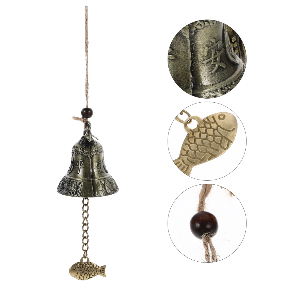 2Pcs Retro Hanging Bell Pendant Decorative Metal Bell Wind Chime Decor Vintage Hanging Bell Decor