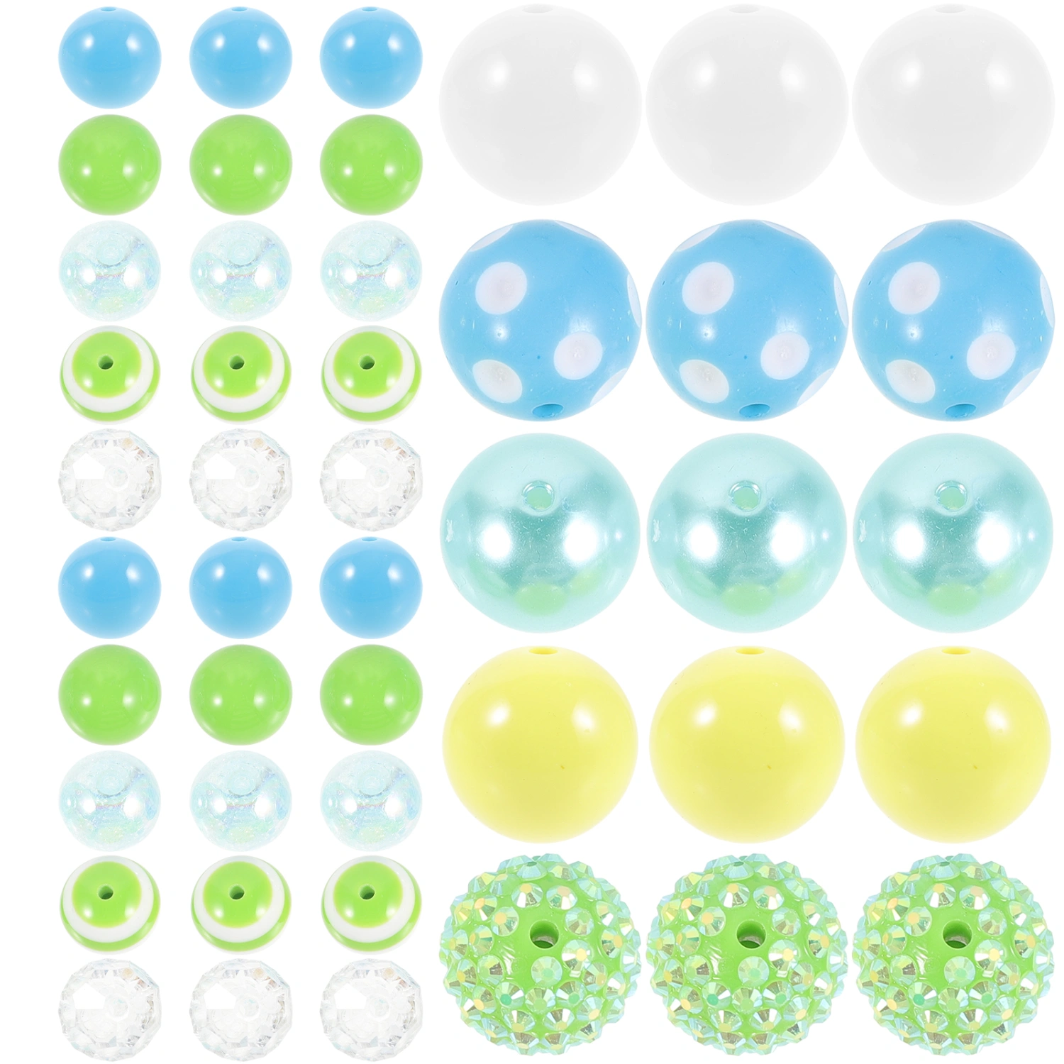 50pcs Beads For Pen Making Colorful Punched Beads Loose Beads Beadable Pen Beads