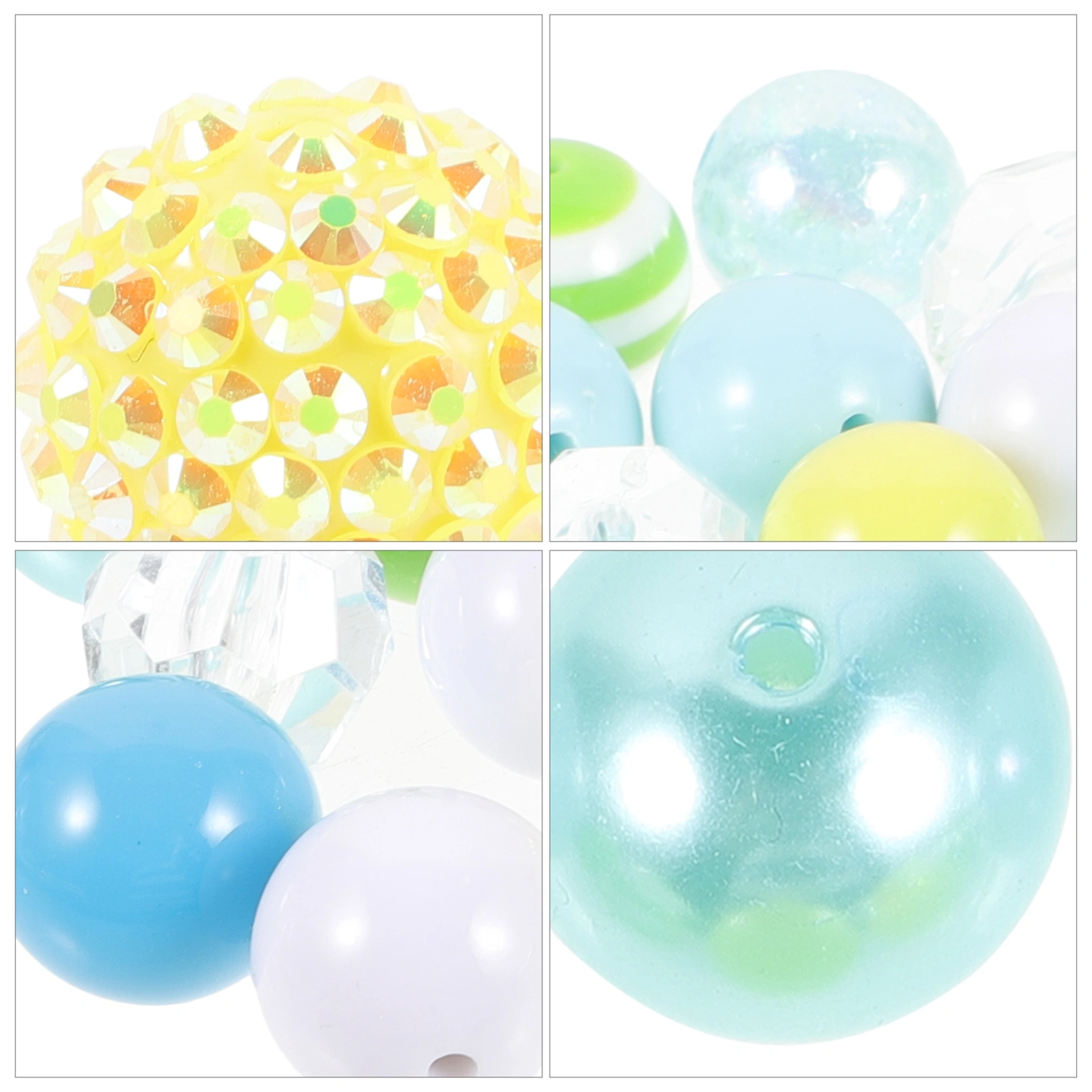 50pcs Beads For Pen Making Colorful Punched Beads Loose Beads Beadable Pen Beads