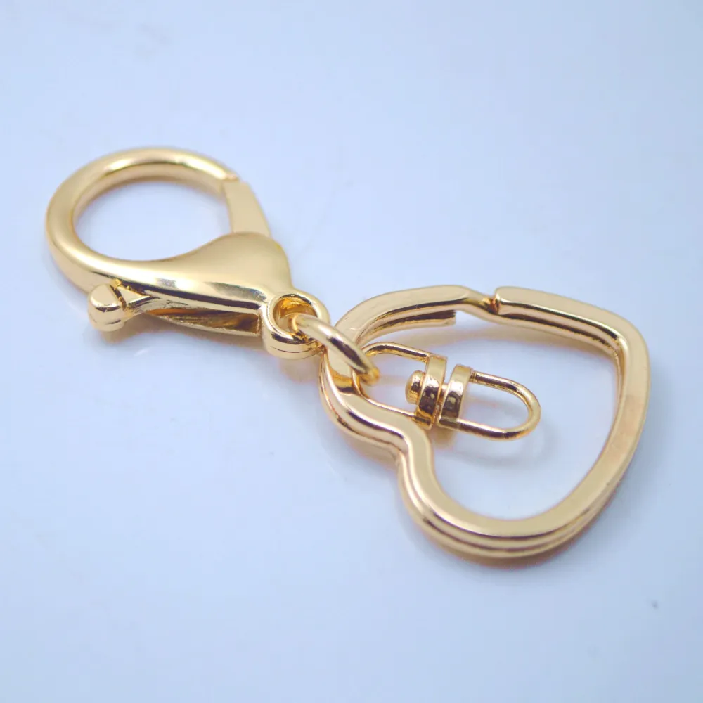 10Pcs Small Split Heart Ring Keychain Chic Keychain Bag Keychain Heart Element Key Ring