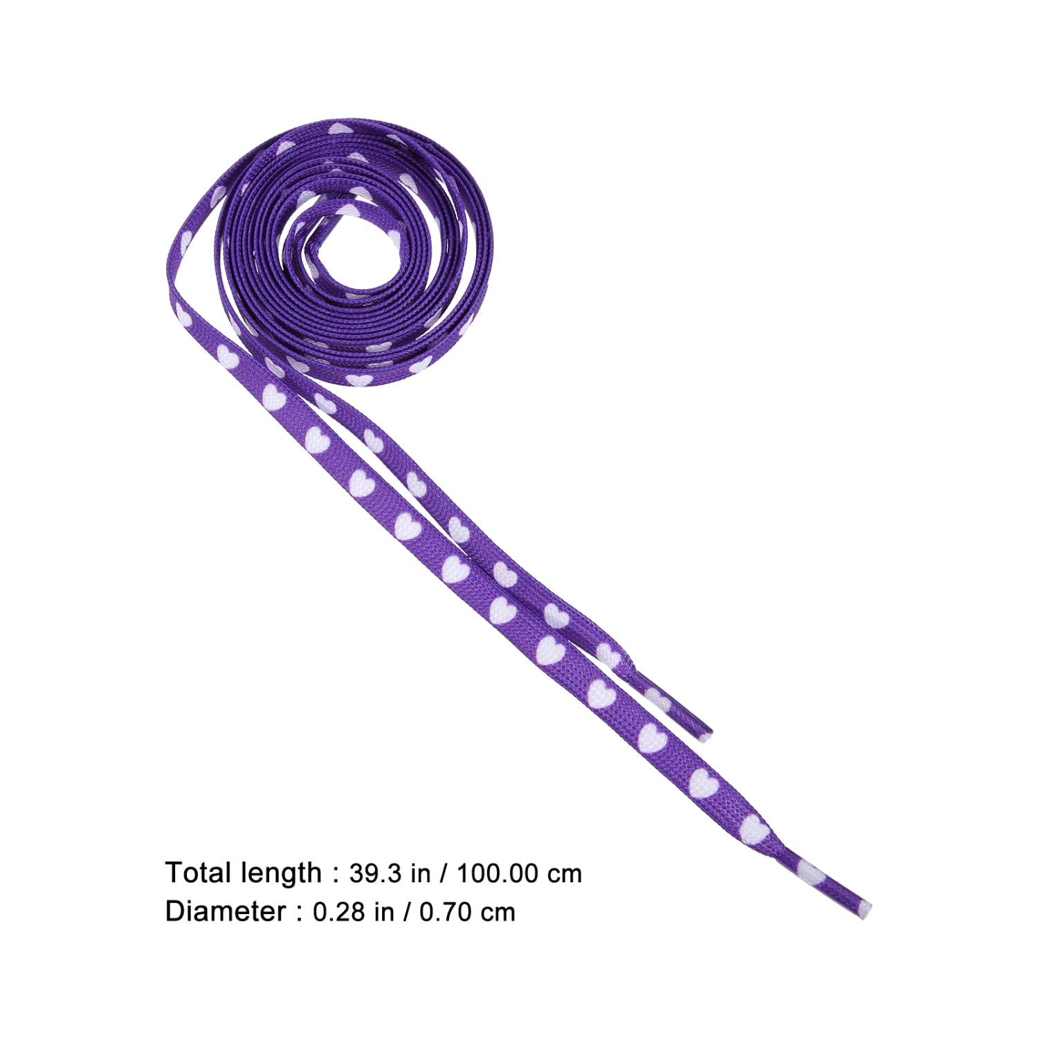 2 Pairs Heart Design Shoelaces Personalized Shoelaces Sneakers Shoelaces Decorative Shoelaces