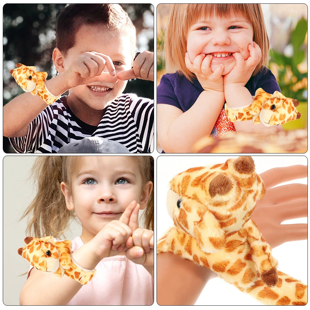 2pcs Animal Slap Bracelet Animal Shape Kids Slap Bracelet Stuffed Animal Band
