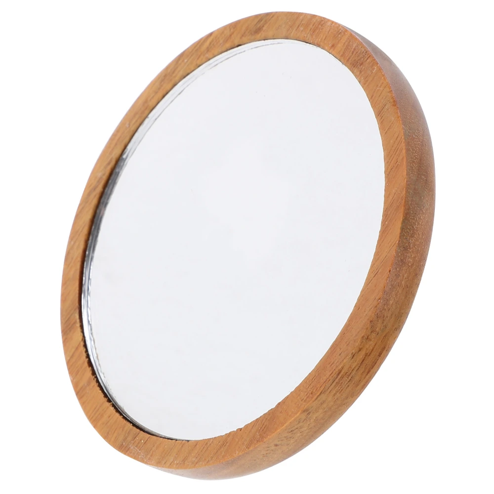 Compact Mirror Round Makeup Glass Mirror Purse Mirror Vintage Wooden Mirror