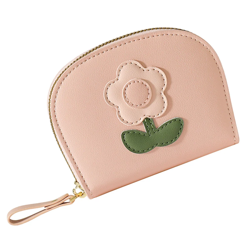 Small Leather Zipper Card Case Multi-slots Card Holder Small Credit Card Holder for Women