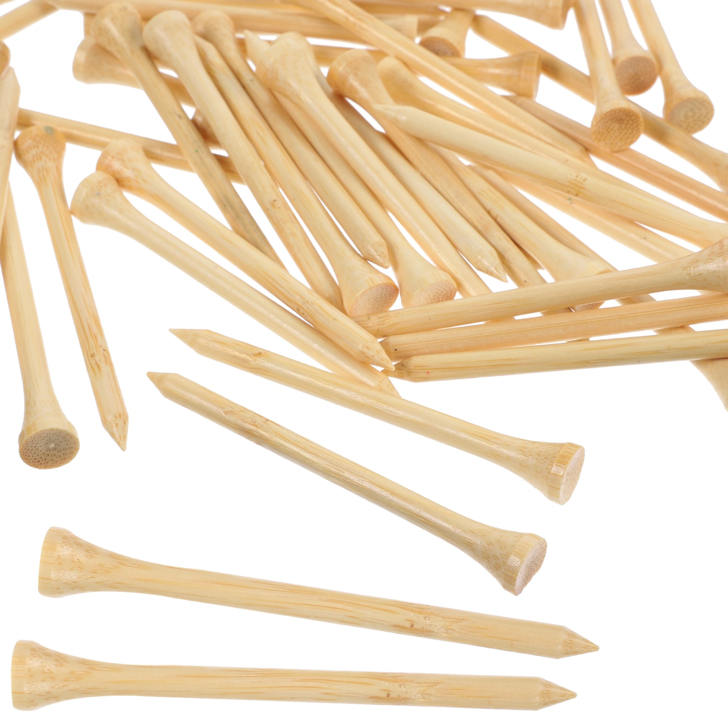 50Pcs Reusable Golf Ball Tees Bamboo Golf Spikes Replaceable Golf Tees Golf Accessory