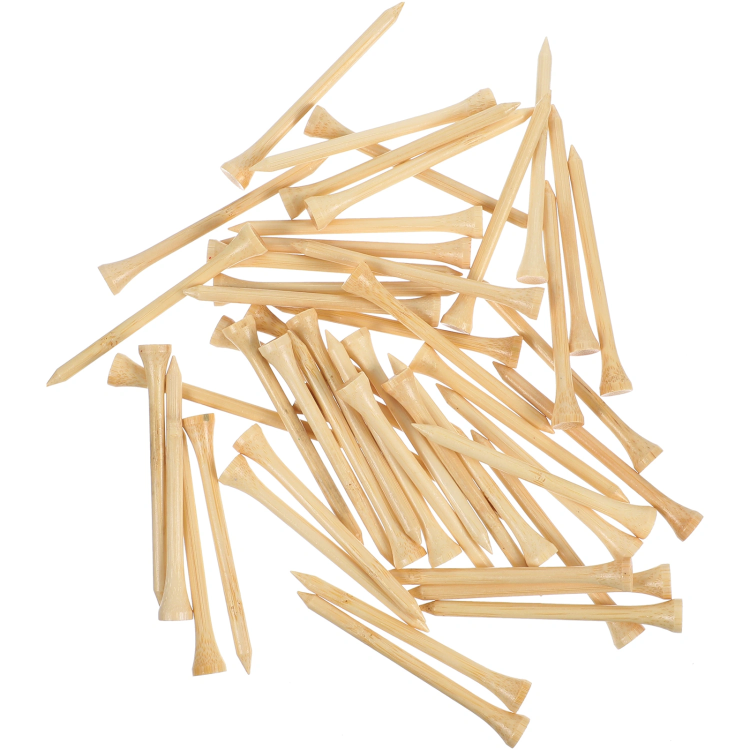 50Pcs Reusable Golf Ball Tees Bamboo Golf Spikes Replaceable Golf Tees Golf Accessory