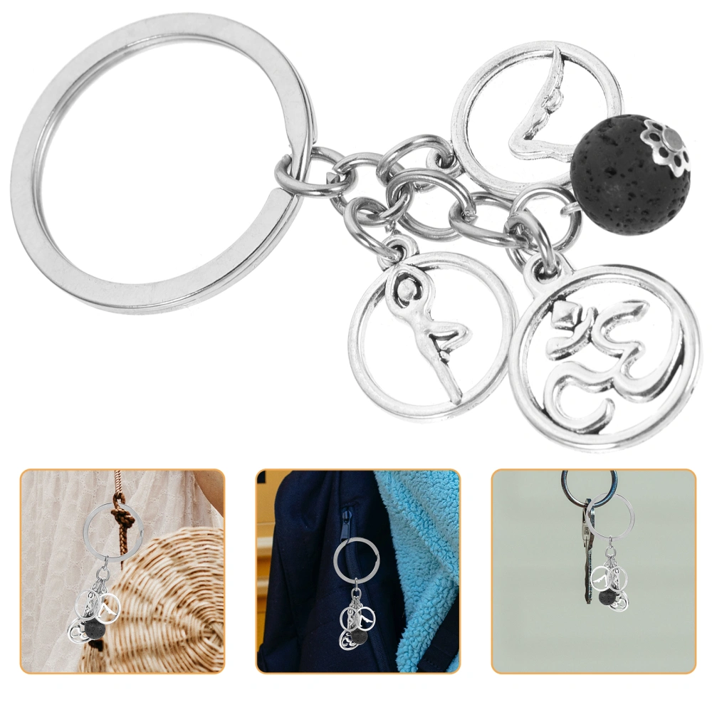 Yoga Key Chain Yoga Hanging Charm Sturdy Wear-resistant Alloy Bag Pendant Yoga Accessory