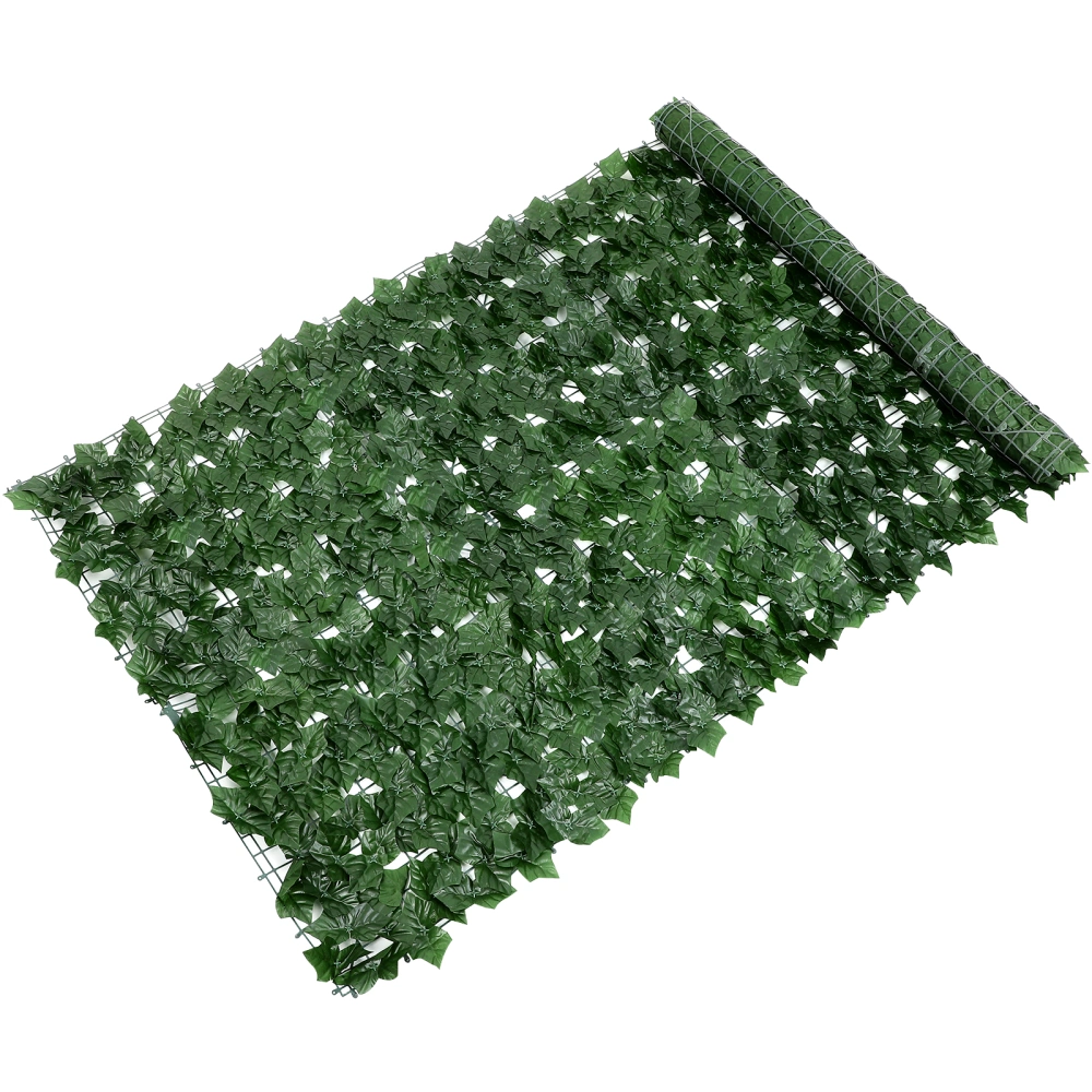 1 Roll Artificial Hedge Fake Ivy Garden Fence Privacy Screen Vine Wall for Balcony Outdoor Patio (Sweet Potato Leaves)