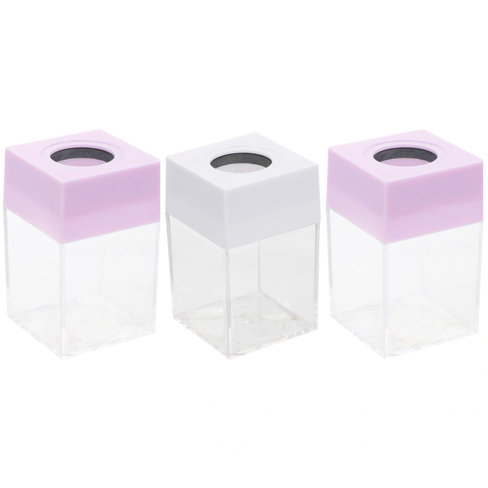 3pcs Paper Clip Holders Small Paper Clip Container Portable Paper Clips Dispenser with Magnetic Top