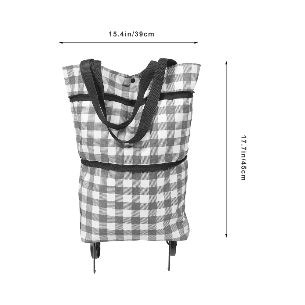 Trolley Folding Shopping Bag Lightweight Convenient Collapsible Shopping Bag Cart