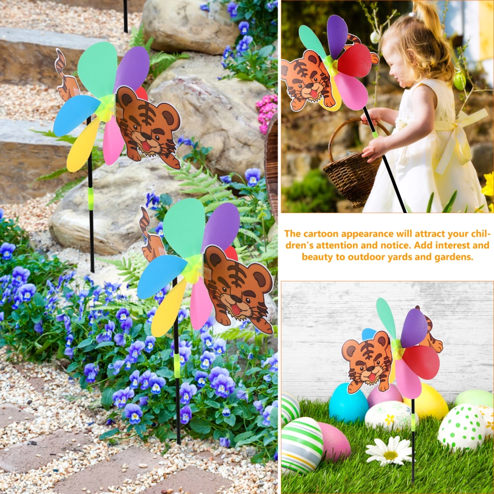 8pcs Cartoon Windmill Delicate Windmill Plaything Decorative Pinwheel Landscape Decor