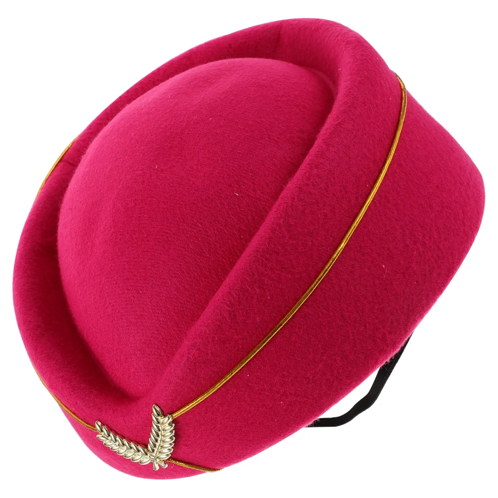 Stewardess Hat Air Hostess Cap Women Uniform Beret Hat Stewardess Costume Beret Cap