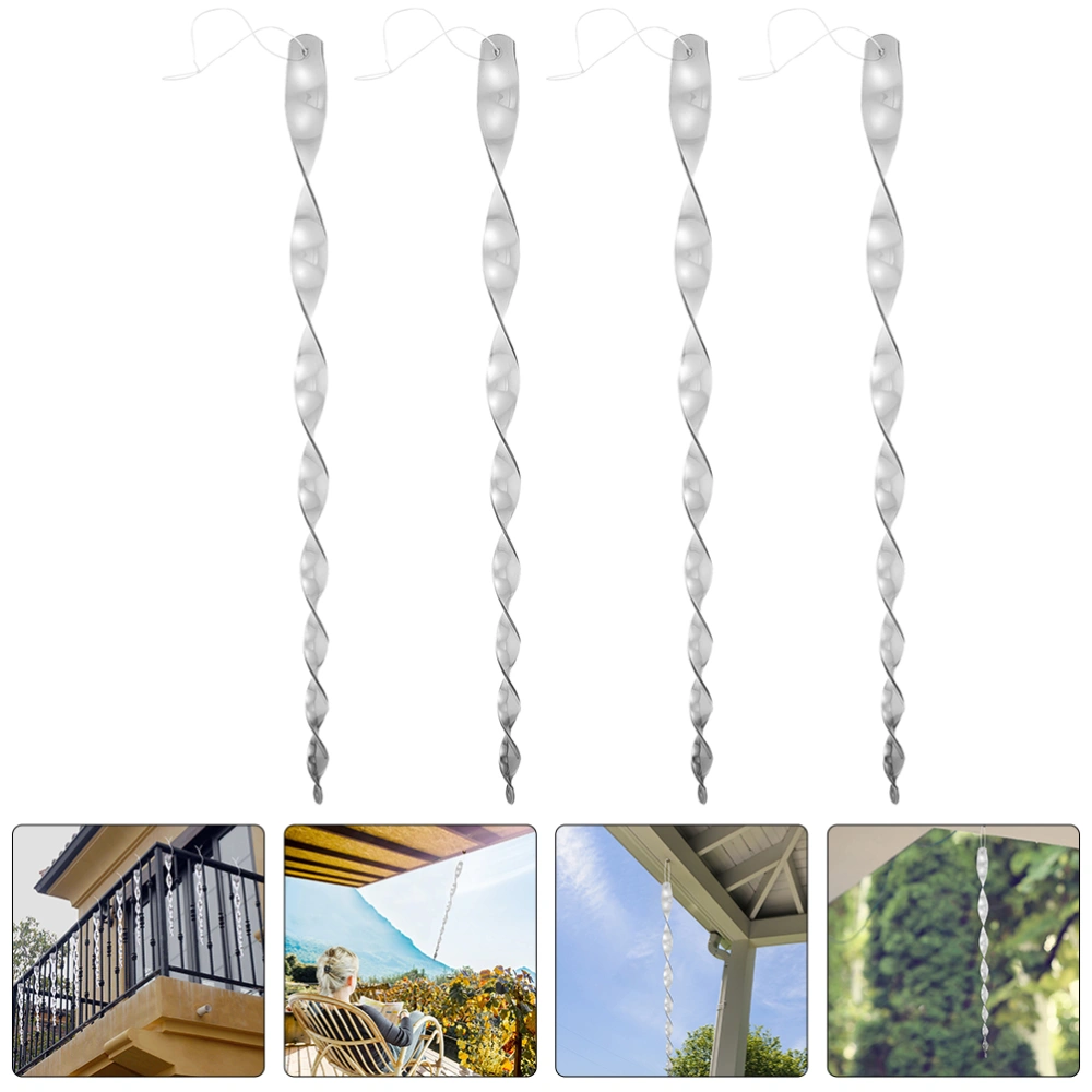 4pcs Bird Repellent Reflectors Scare Rods Bird Deterrent Outdoor Garden Scare Bird Tools