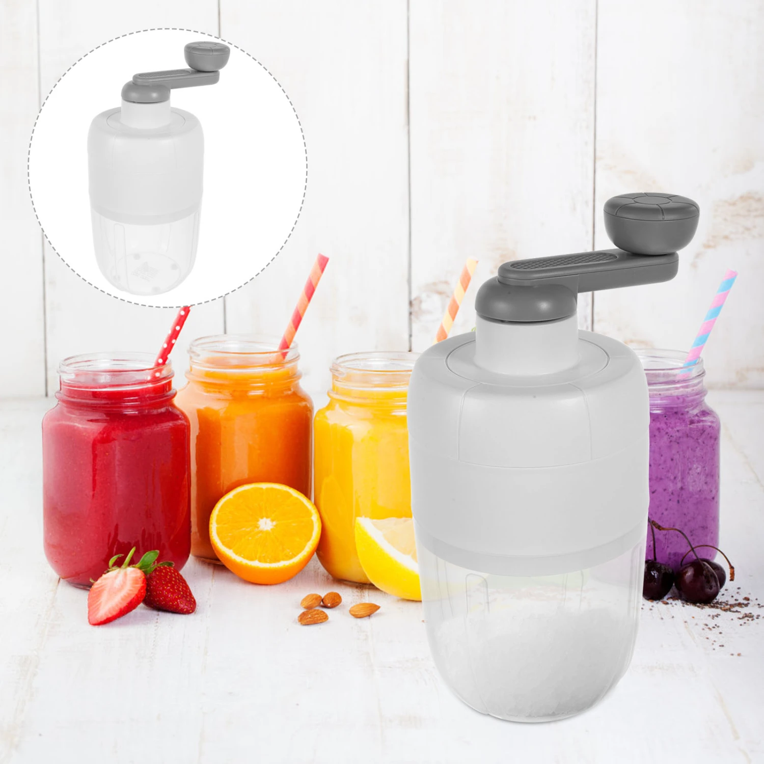 Ice Crushers Ice Cream Slushie Making Manual Portable Ice Slushie Machine