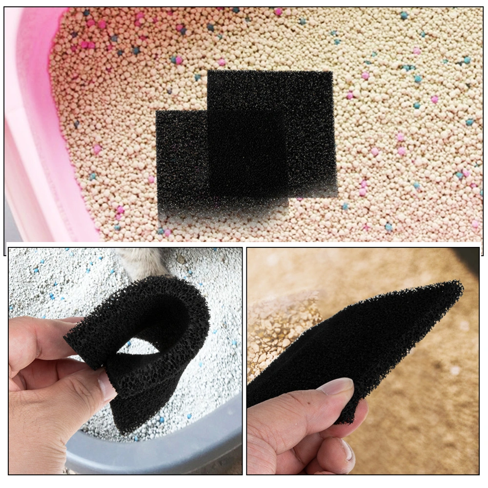 20pcs Cat Litter Box Filter Pads Activated Carbon Filter Cushions Replaceable Litter Filters