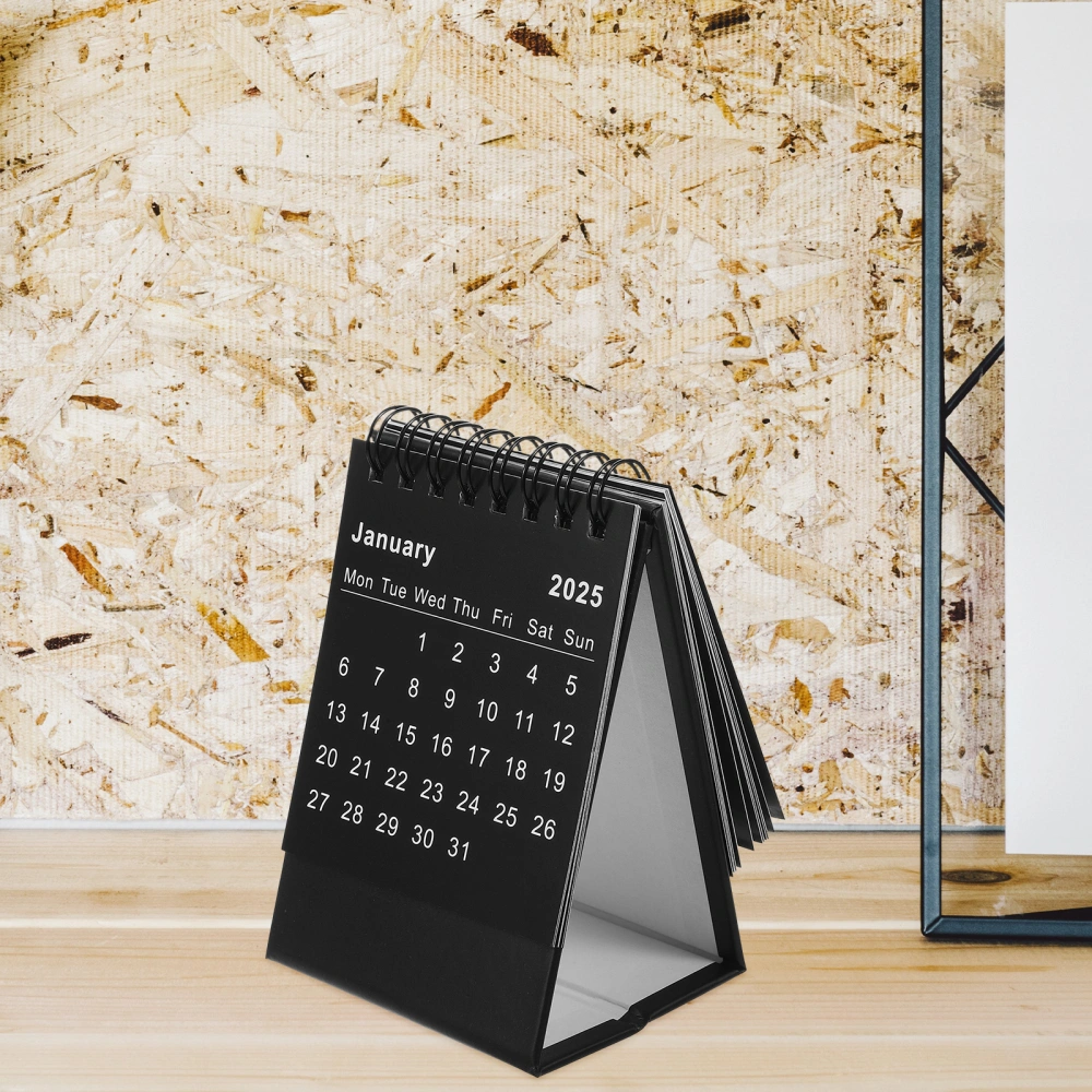 Mini Desk Calendars 2024 2025 Flip Calendar Standing Desk Calendar for Home Office