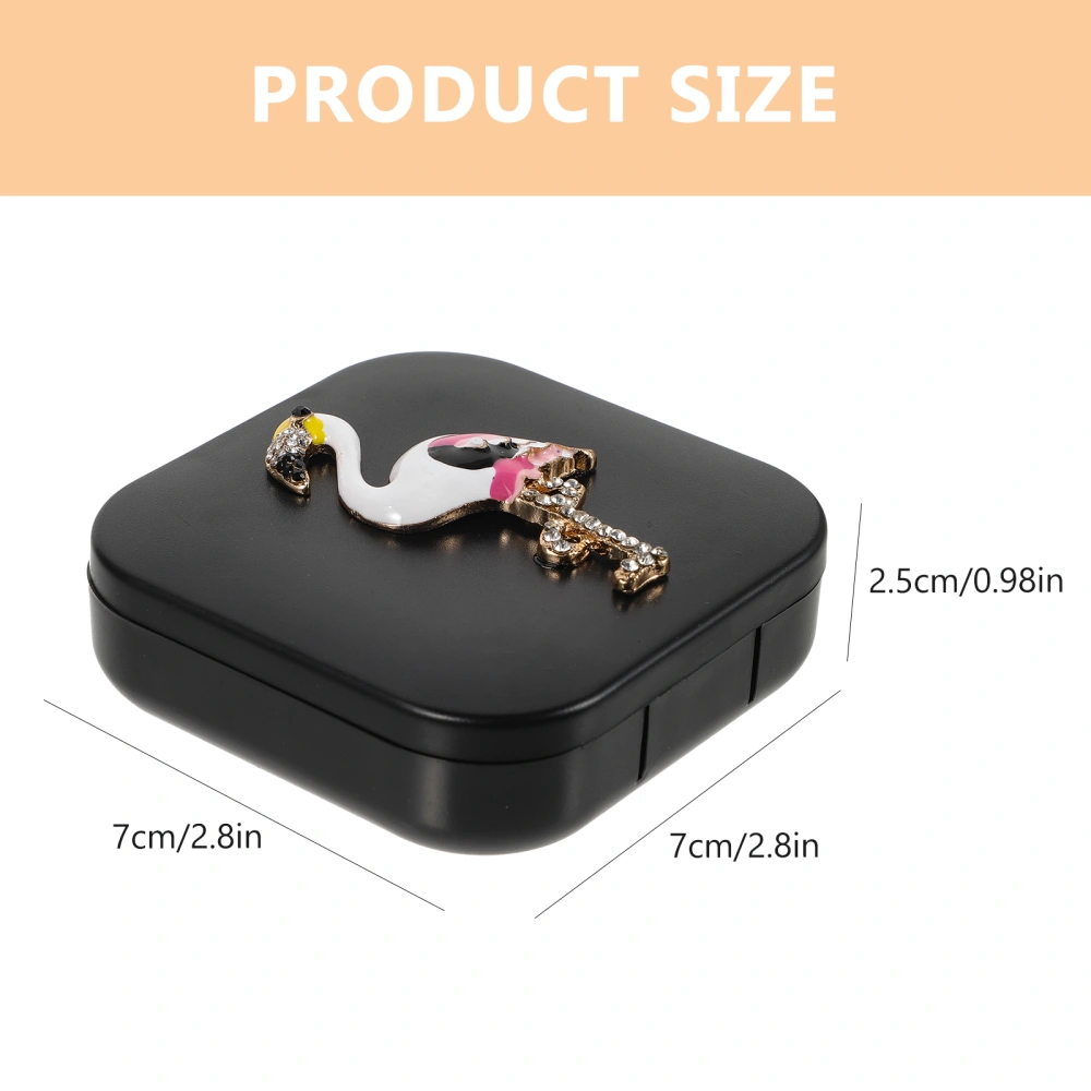 1 Set of Contact-lens Box Flamingo Elements Cosmetic Lens Holder Small Cosmetic Lens Storage Box