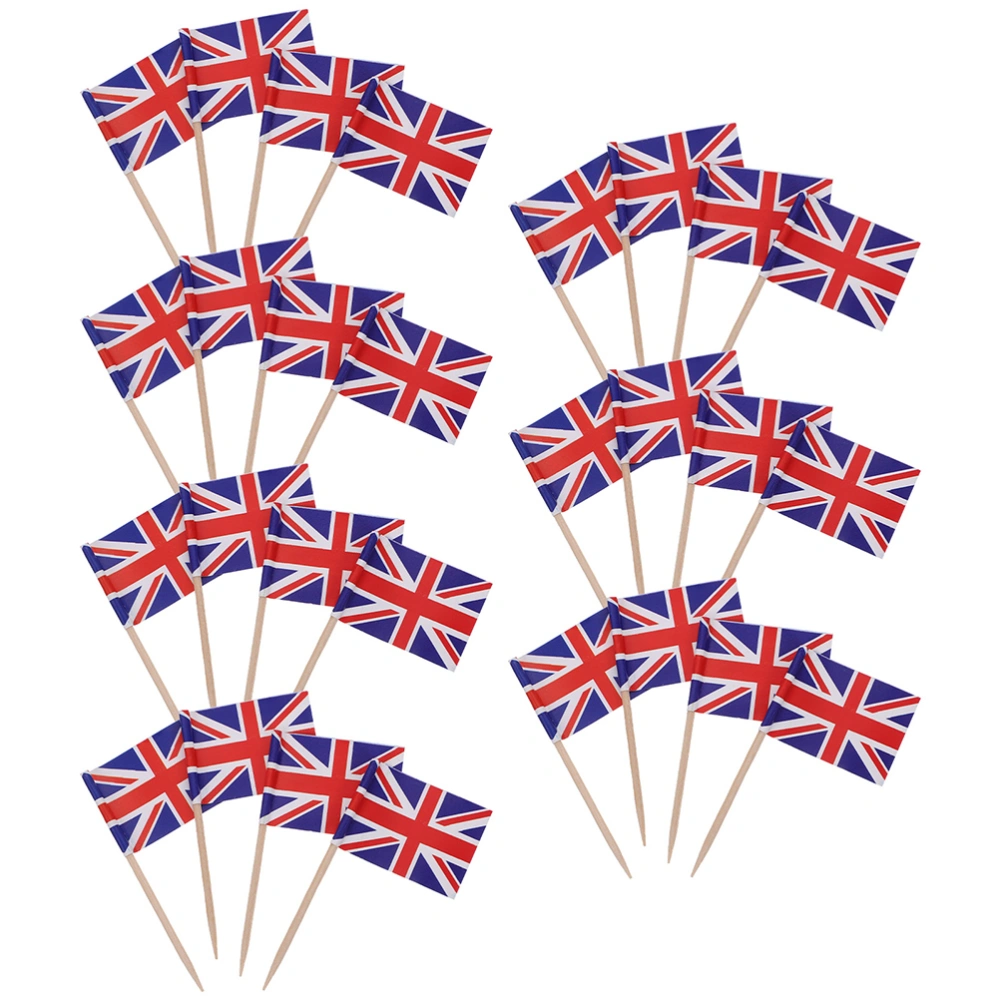 300Pcs Decorative Flags Toothpicks Cupcake Toppers Cocktail Sticks Cupcake Decors