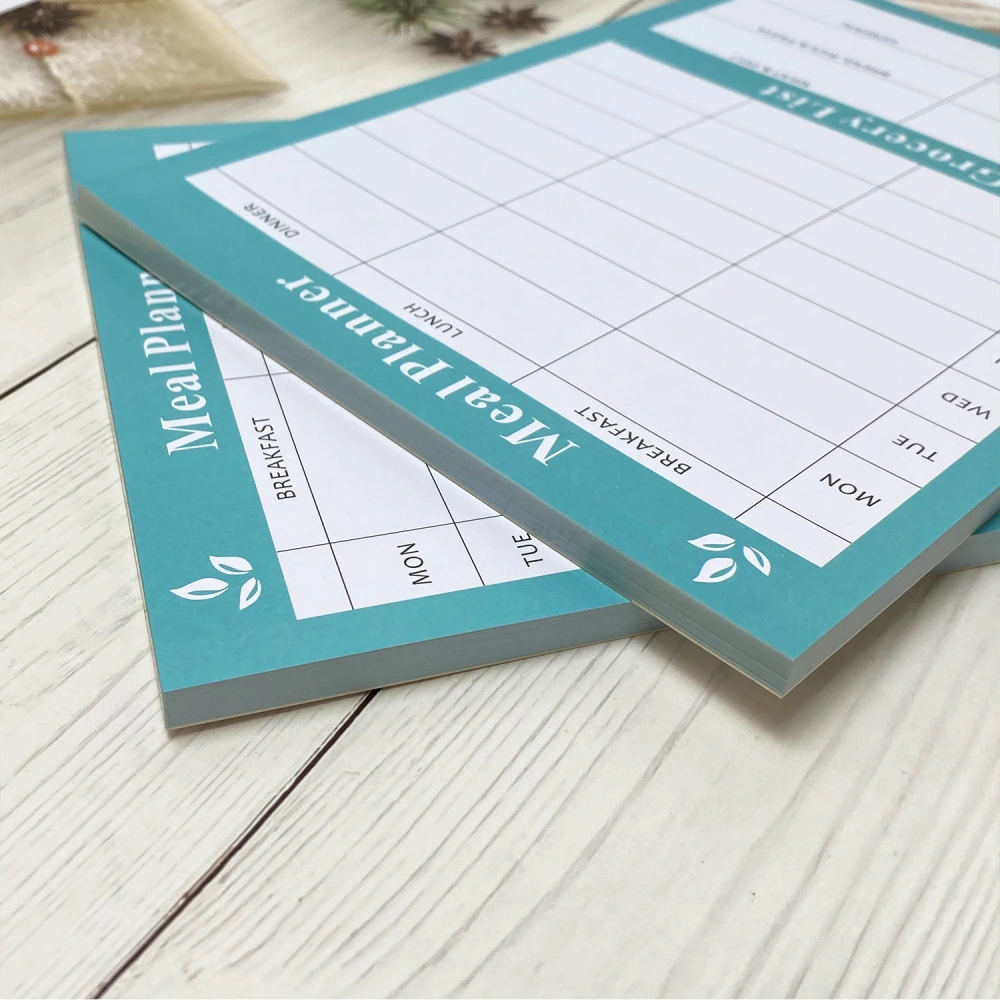 2Pcs Diet Tearable Notebook Meal Planner Household Weekly Calendar Diet Notebook