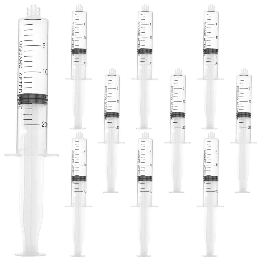 10pcs Syringe without Needle Disposable Injector Liquid Syringe for Veterinary Labs