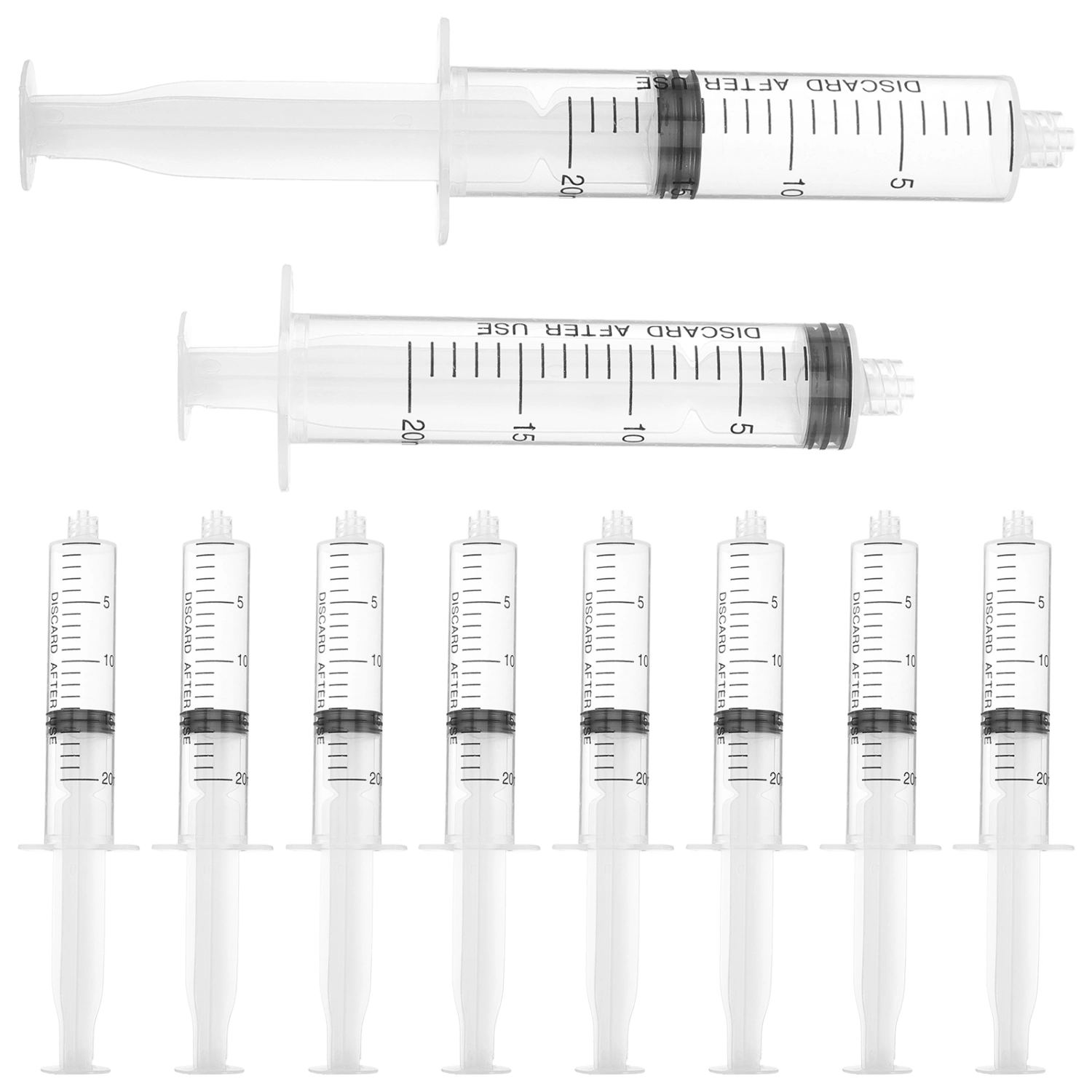 10pcs Syringe without Needle Disposable Injector Liquid Syringe for Veterinary Labs