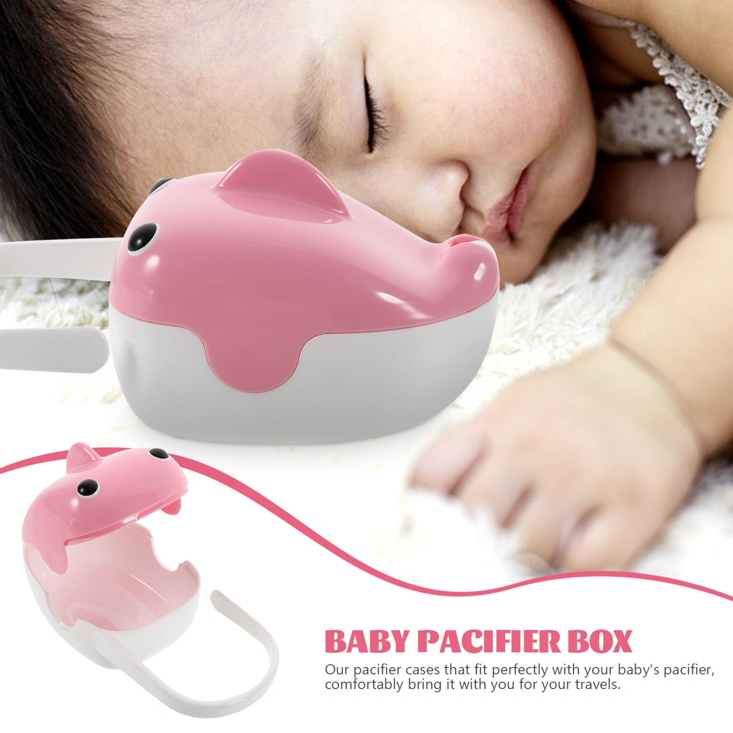 Pacifier Holder Case Baby Pacifier Box Pacifier Storage Container Attaches to Diaper Bag