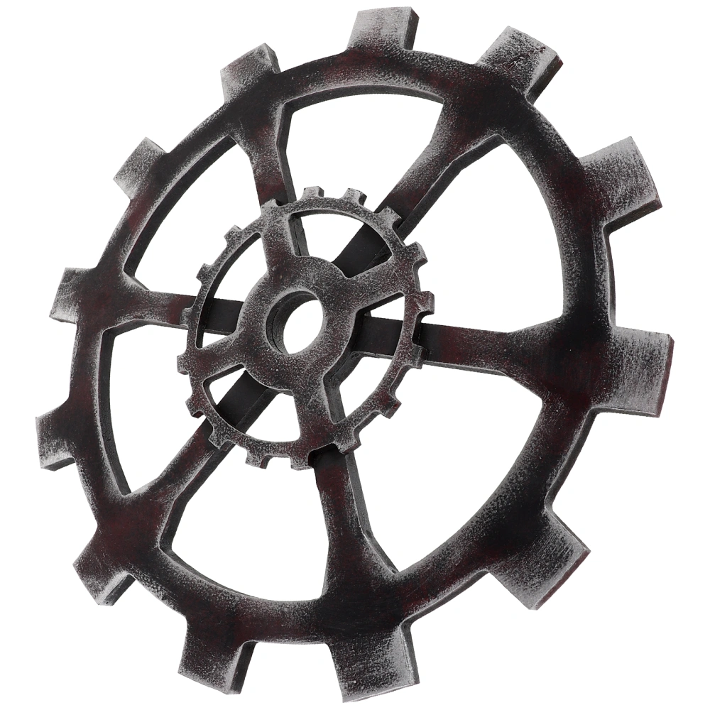 Vintage Wooden Wheel Gear Wall Art Wood Gear Craft Decoration Wooden Gear Ornament