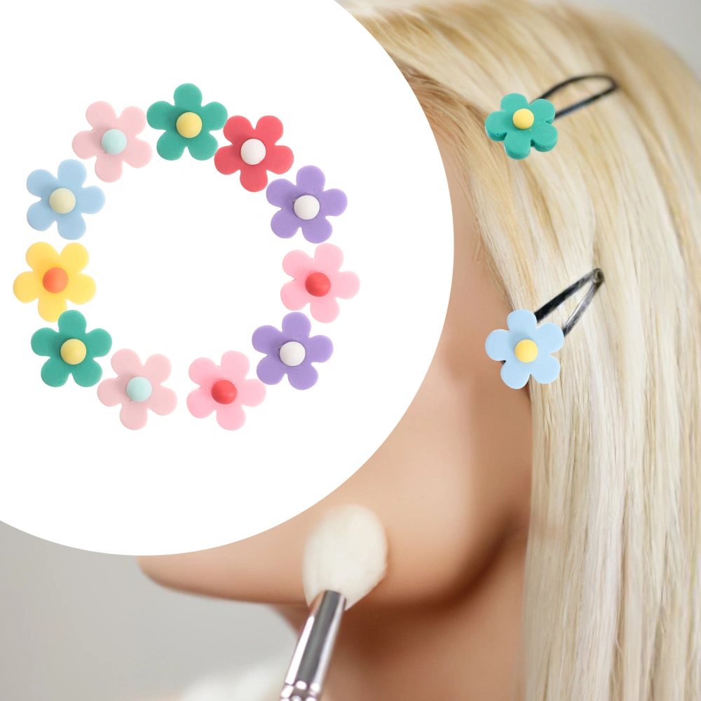 50Pcs Resin Flower Charms Phone Case Charms Crafting Charms Hairpins Flower Charms for Craft DIY