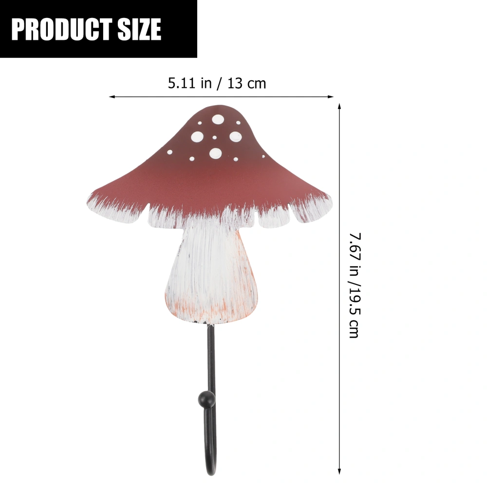 Creative Adhesive Coat Hook Cute Mushroom Shaped Hook Hat Towel Key Bag Wall Hanging Hook