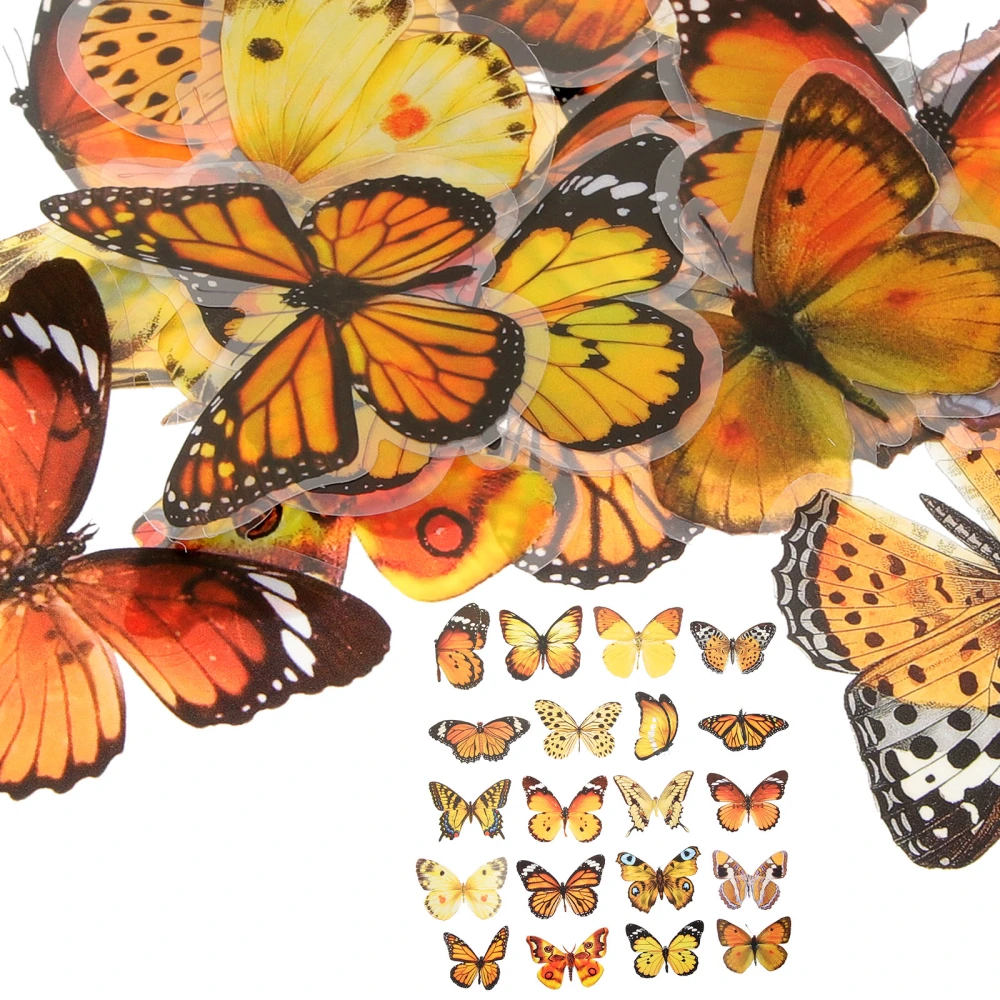 40 pcs Vintage Butterfly Stickers DIY Butterfly Stickers Scrapbook Butterfly Stickers