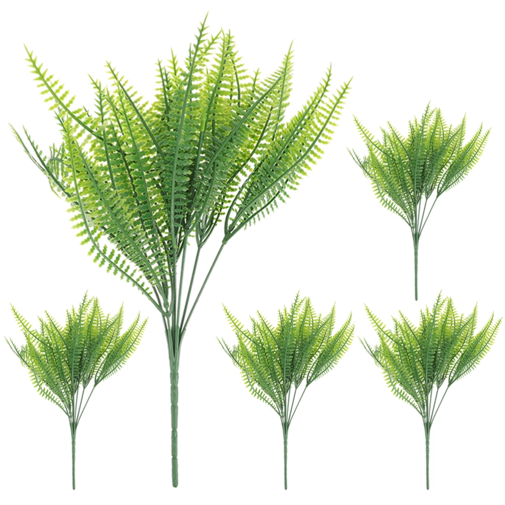 5Pcs Lifelike Artificial Plants Party Artificial Green Ferns for Backyard Patio