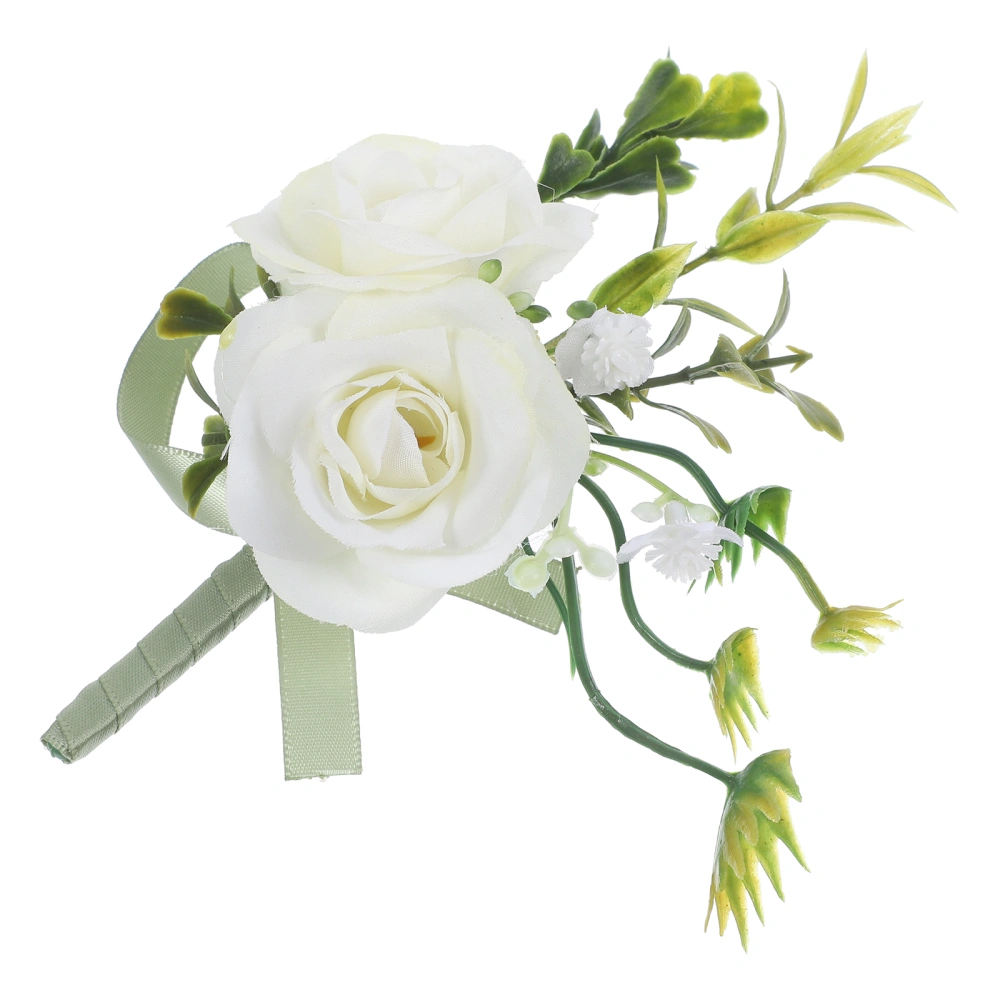 Bride and Groom Boutonniere Artificial Flower Boutonniere Wedding Boutonniere