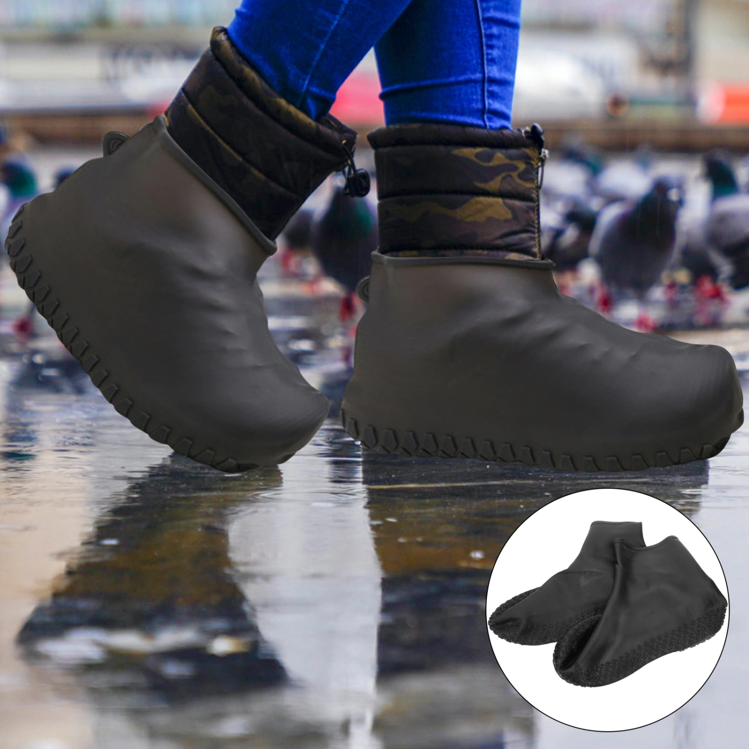 1 Pair of Protective Shoe Covers Elastic Shoe Covers Shoes Cover Outdoor Supply
