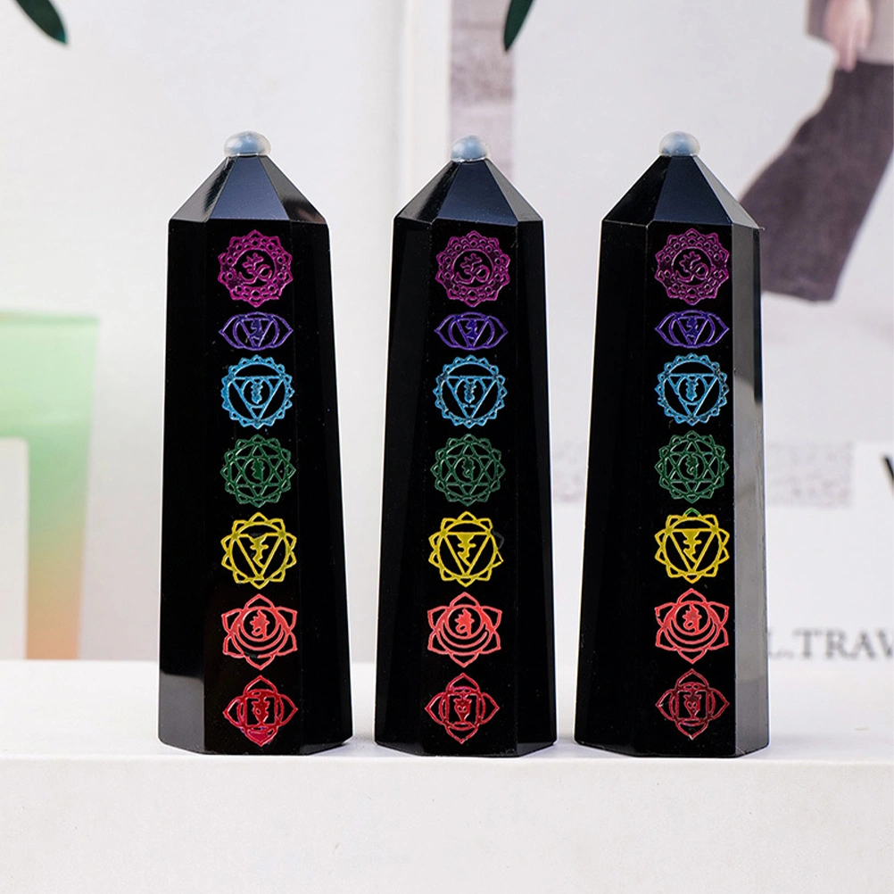 Crystal Stick Natural Crystal Stone Decorative Hexagonal Crystal Stick Wand Household Crystal Stone Wand