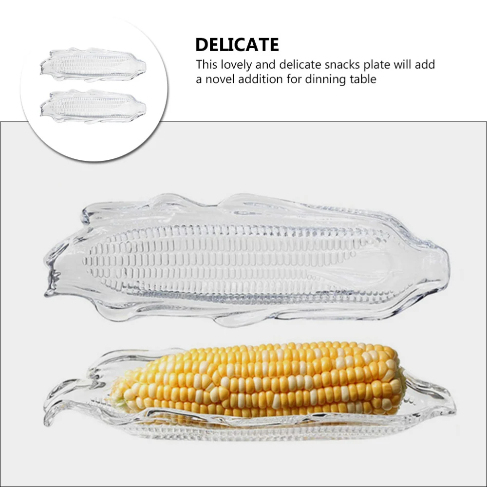 4Pcs Corn Tray Plastic Corn Dish BBQ Reusable Corn Holder Plate Party Dinnerware