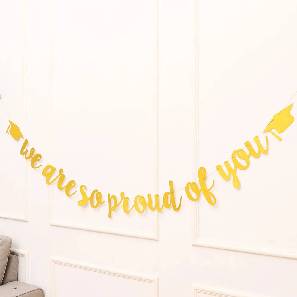 2 Sets of 2023 Congratulations Banner College Graduation Bunting Decor for Backdrop