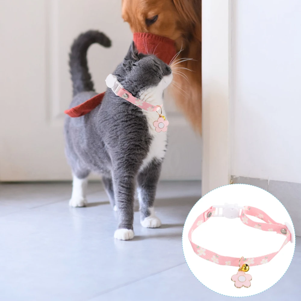 Cotton Floral Cat Collar with Bell Adjustable Cat Collar Cute Cat Collar with Bell Dog Collar