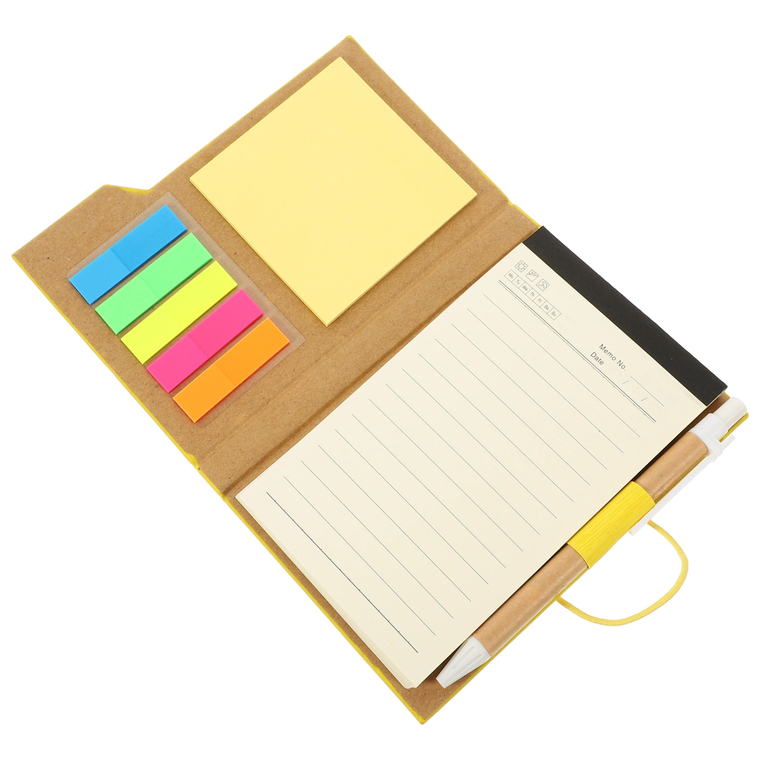 1 Sets of Simple Notepad with Pen Sticky Planning Notebook Students Smooth Writing Notepad